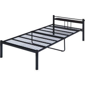 シングルベッド 寝具 幅100cm ブラック ベッドフレーム スチール フレームのみ（マットレス無し） 組立品 ベッドルーム 寝室