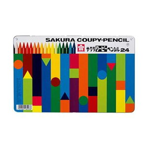サクラクレパス クーピーペンシル24色 (缶入)FY24 1パック 【×10セット】 【お徳用 まとめ買い お買い得 業務用 割引 セット販売】