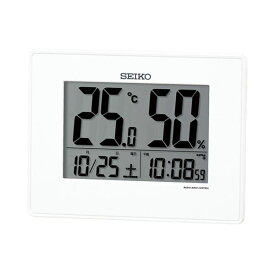 セイコー デジタル電波時計 温湿度表示付 SQ798W 1台 時計 置き時計 壁掛け時計