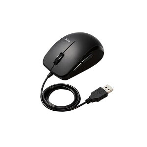 ELECOM エレコム BlueLEDマウス / 有線 / 5ボタン / サイドラバー / 静音 / 抗菌 / ブラック M-BL28UBSKBK 【×2セット】 【お徳用 まとめ買い お買い得 業務用 割引 セット販売】