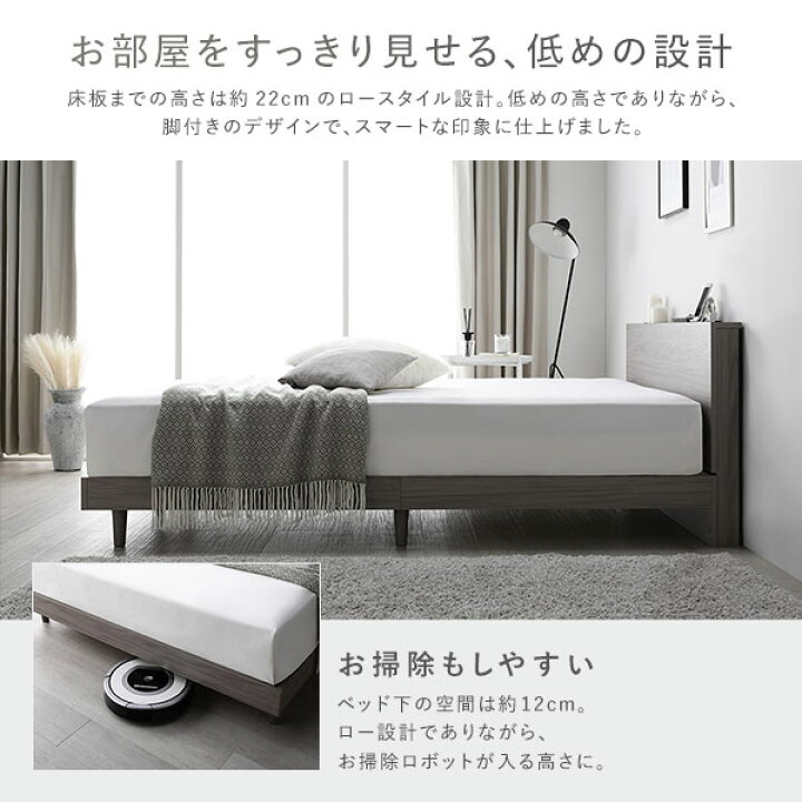 楽天市場】ベッド ダブル ベッドフレームのみ(マットレス無） ベッド 