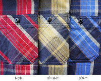 全国どこでも送料無料!!秋冬新作!!【CUSHMAN】ネルチェックワークシャツコットン100%【クッシュマン】メンズ&レディース長袖アメカジ
