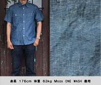 全国どこでも送料無料!春夏新作!【CUSHMAN】シャンブレーワークシャツコットン60%リネン40%【クッシュマン】メンズ&レディース半袖シャツ綿麻