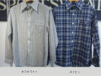 全国どこでも送料無料!!2019年春夏新作!!【CUSHMAN】インディゴチェックワークシャツ【クッシュマン】メンズ&レディース長袖シャツコットン78%リネン22%