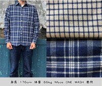 全国どこでも送料無料!!2019年春夏新作!!【CUSHMAN】インディゴチェックワークシャツ【クッシュマン】メンズ&レディース長袖シャツコットン78%リネン22%