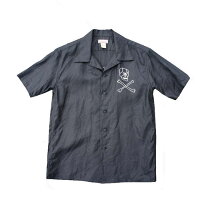 全国どこでも送料無料!春夏新作!【CUSHMAN】LINENEMBROIDERYSHIRTS(ODDFELLOWSSKULL)【クッシュマン】メンズ&レディース半袖シャツ麻リネン100%