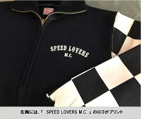 全国どこでも送料無料!!秋冬新作!!【CUSHMAN】チェッカーフラッグスリーブスウェット【クッシュマン】メンズ&レディースフルジップタートルネックスウェット
