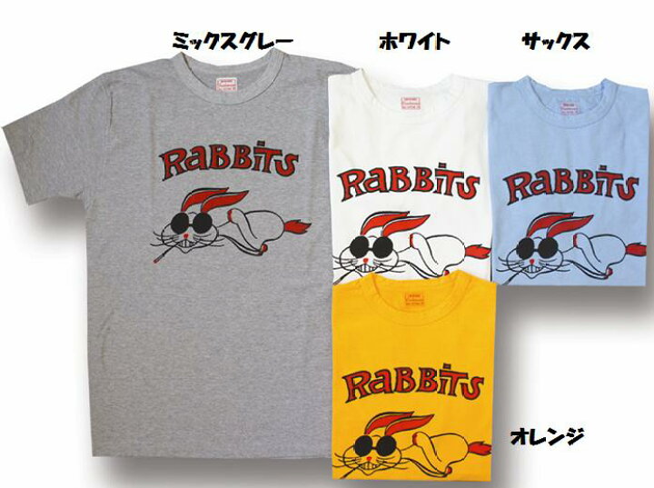 楽天市場】【CUSHMAN】リサイクルコットンTee(RABBITS)【クッシュマン 