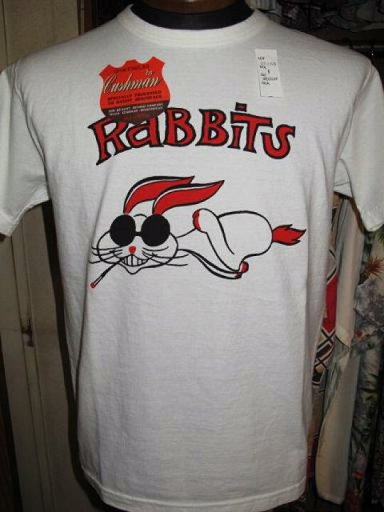 楽天市場】【CUSHMAN】リサイクルコットンTee(RABBITS)【クッシュマン 