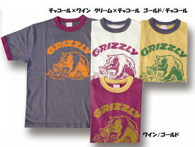 全国どこでも 送料無料 ！春夏新作！【CUSHMAN】リンガーTee(GRIZZLY)【クッシュマン】メンズ＆レディース　半袖Tシャツ 26291