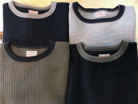 全国どこでも送料無料!!秋冬新作!!【CUSHMAN】ワッフルロングスリーブTee(TWOTONE)【クッシュマン】メンズ&レディース長袖Tシャツコットン100%