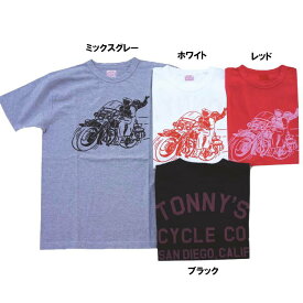 全国どこでも 送料無料 ！春夏新作！【CUSHMAN】リサイクルコットンTee (TONY'S)【クッシュマン】メンズ＆レディース　半袖Tシャツ コットン100％ アメカジ 26411