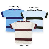 全国どこでも送料無料!!春夏新作!!【CUSHMAN】ワイドピッチボーダーTee【クッシュマン】メンズ&レディース半袖Tシャツコットン100%