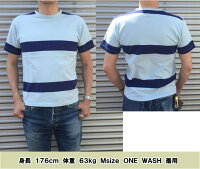全国どこでも送料無料!!春夏新作!!【CUSHMAN】ワイドピッチボーダーTee【クッシュマン】メンズ&レディース半袖Tシャツコットン100%