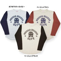 全国どこでも送料無料!!春夏新作!【CUSHMAN】ミニパイルスウェットTee(U.S.NAVY)コットン100%【クッシュマン】メンズ&レディース長袖Tシャツ