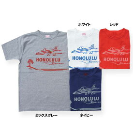 全国どこでも 送料無料 ！春夏新作！！【CUSHMAN】リサイクルコットンTee （　HONOLULU ）【クッシュマン】メンズ＆レディース　半袖Tシャツ コットン100％ アメカジ 26462