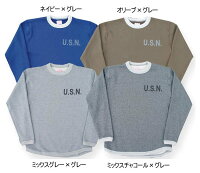 全国どこでも送料無料!!春夏新作!!【CUSHMAN】パイルスウェットTEE(U.S.NAVY)【クッシュマン】メンズ&レディース長袖Tシャツスウェット