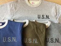 全国どこでも送料無料!!春夏新作!!【CUSHMAN】パイルスウェットTEE(U.S.NAVY)【クッシュマン】メンズ&レディース長袖Tシャツスウェット