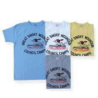 全国どこでも送料無料!!2019年春夏新作!!【CUSHMAN】リサイクルコットンTee(GREATSMOKYMOUNTAIN)【クッシュマン】メンズ&レディース半袖Tシャツコットン100%