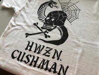 全国どこでも送料無料!春夏新作!【CUSHMAN】プリントTee(CUSHMAN×HWZNMFG)【クッシュマン】メンズ&レディース半袖Tシャツコットン100%アメカジ