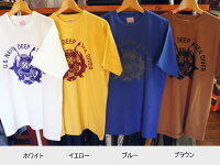 全国どこでも送料無料!2020年春夏新作!【CUSHMAN】プリントTee(DEEPSEADIVER)【クッシュマン】メンズ&レディース半袖Tシャツコットン100%アメカジ