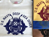 全国どこでも送料無料!2020年春夏新作!【CUSHMAN】プリントTee(DEEPSEADIVER)【クッシュマン】メンズ&レディース半袖Tシャツコットン100%アメカジ