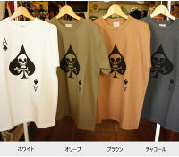 全国どこでも送料無料!2020年春夏新作!【CUSHMAN】プリントTee(ACEOFSPADE)コットン100%【クッシュマン】メンズ&レディース半袖Tシャツアメカジ