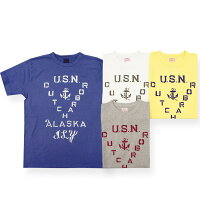 全国どこでも送料無料!2020年春夏新作!【CUSHMAN】リサイクルコットンTee(U.S.N.ALASKA)アラスカ【クッシュマン】メンズ&レディース半袖Tシャツコットン100%アメカジ