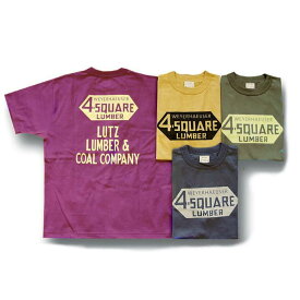 全国 どこでも 送料無料 ！！春夏新作！【 CUSHMAN 】プリントTee(4-SQUARE)【クッシュマン】メンズ＆レディース　半袖Tシャツ 26235