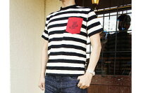 全国どこでも送料無料!2021年春夏新作!!【CUSHMAN】ボーダーTee(JAILBIRDS)【クッシュマン】メンズ&レディース半袖Tシャツコットン100%アメカジ26443B