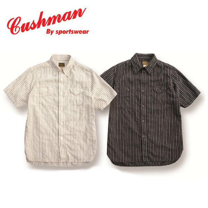 楽天市場】【CUSHMAN】シャーリングストライプワークシャツ 