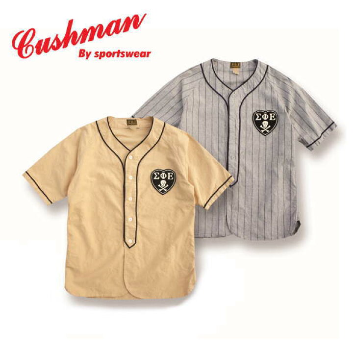 楽天市場】【CUSHMAN】ベースボールシャツ（ΣΦΕ）【クッシュマン 