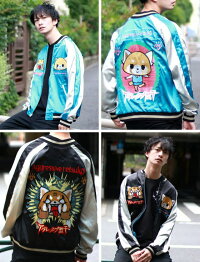 全国どこでも送料無料!!2018年秋冬新作!!アグレッシブ烈子刺繍リバーシブルスカジャン【sanrio×SwitchPlanning】サンリオコラボメンズ&レディース刺繍