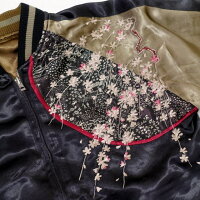 全国どこでも送料無料!!秋冬新作!!【花旅楽団】桜緋鯉刺繍スカジャン【SCRIPT】メンズ&レディース和柄リバーシブル
