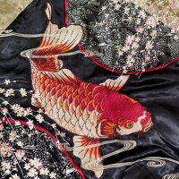全国どこでも送料無料!!秋冬新作!!【花旅楽団】桜緋鯉刺繍スカジャン【SCRIPT】メンズ&レディース和柄リバーシブル