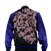 全国どこでも送料無料!!2019年春夏新作!!【SCRIPT】桜刺繍リバーシブルスカジャン【花旅楽団】メンズ&レディース和柄刺繍
