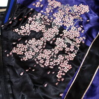 全国どこでも送料無料!!2019年春夏新作!!【SCRIPT】桜刺繍リバーシブルスカジャン【花旅楽団】メンズ&レディース和柄刺繍