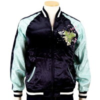全国どこでも送料無料!!秋冬新作!!【花旅楽団】桜に平安猫刺繍スカジャン【SCRIPT】メンズ&レディース和柄リバーシブル