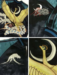 全国どこでも送料無料!!新作!!【SCRIPT】火の鳥の飛翔刺繍スカジャン【花旅楽団】火の鳥×SwitchPlanningメンズ&レディース和柄刺繍手塚治虫コラボ
