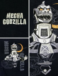 全国どこでも送料無料!2018年春夏新作!【花旅楽団】メカゴジラ刺繍半袖Tシャツゴジラ×SwitchPlanning【SCRIPT】メンズ&レディース