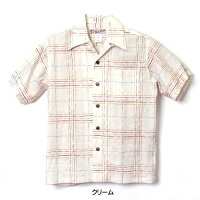全国どこでも送料無料!!2019年春夏新作!!【HULAKEIKI】roughcheckラフチェック柄アロハシャツ【フラケイキ】メンズ&レディースハワイアン半袖洋柄リネン(麻)100%M