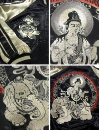 全国どこでも送料無料!!2017年秋冬新作!!【SATORI】普賢菩薩刺繍スカジャン【さとり】メンズ&レディース和柄