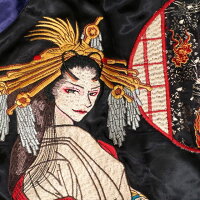 全国どこでも送料無料!!2019年春夏新作!!【SATORI】花魁刺繍スカジャンリバーシブルスカジャン【さとり】メンズ&レディース和柄