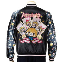 全国どこでも送料無料!!2020年春夏新作!!烈子&トランププリント袖スカジャン【sanrio×SwitchPlanning】サンリオコラボメンズ&レディース刺繍