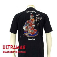 全国どこでも送料無料!!2018年春夏新作!!【TENSTRIKE】ウルトラの母刺繍半袖Tシャツ【テンストライク】ウルトラマン×スイッチプランニングコラボメンズ&レディース半袖Tシャツコットン100%