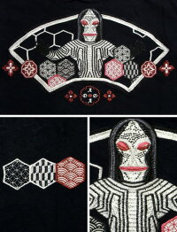 全国どこでも送料無料!!2018年春夏新作!!【TENSTRIKE】ダダと和模様刺繍半袖Tシャツ【テンストライク】ウルトラマン×スイッチプランニングコラボメンズ&レディース半袖Tシャツコットン100%