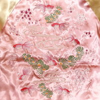 全国どこでも送料無料!2020年春夏新作!【Japanesque】金魚刺繍スカジャン【ジャパネスク】メンズ&レディースリバーシブル和柄