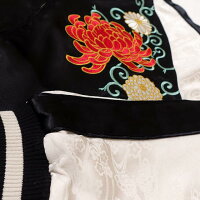 全国どこでも送料無料!2020年春夏新作!【Japanesque】菊と唐草刺繍スカジャン【ジャパネスク】メンズ&レディースリバーシブル和柄