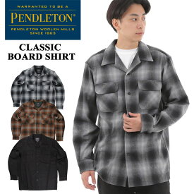 PENDLETON ペンドルトン オリジナル ボードシャツ RA335 AA022 the Original Board Shirt ウールシャツ ペンデルトン 無地 ブラック チェック柄 黒 オンブレ