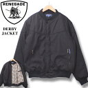 RENEGADE SPORTS レネゲード メンズ ダービージャケット ペイズリー柄ライニング 中綿入り カップショルダーデザイン …